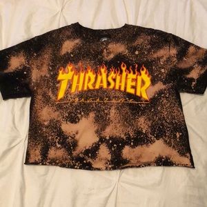 Bleached thrasher crop top